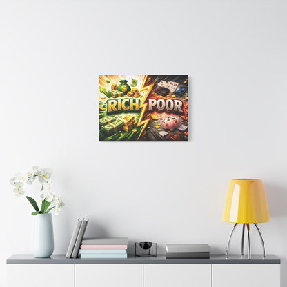 Rich vs Poor Abstract Money Mindset Canvas Canvas image 44
