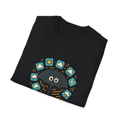 Additional product view of the Weather App Overthinker design on a graphic shirt