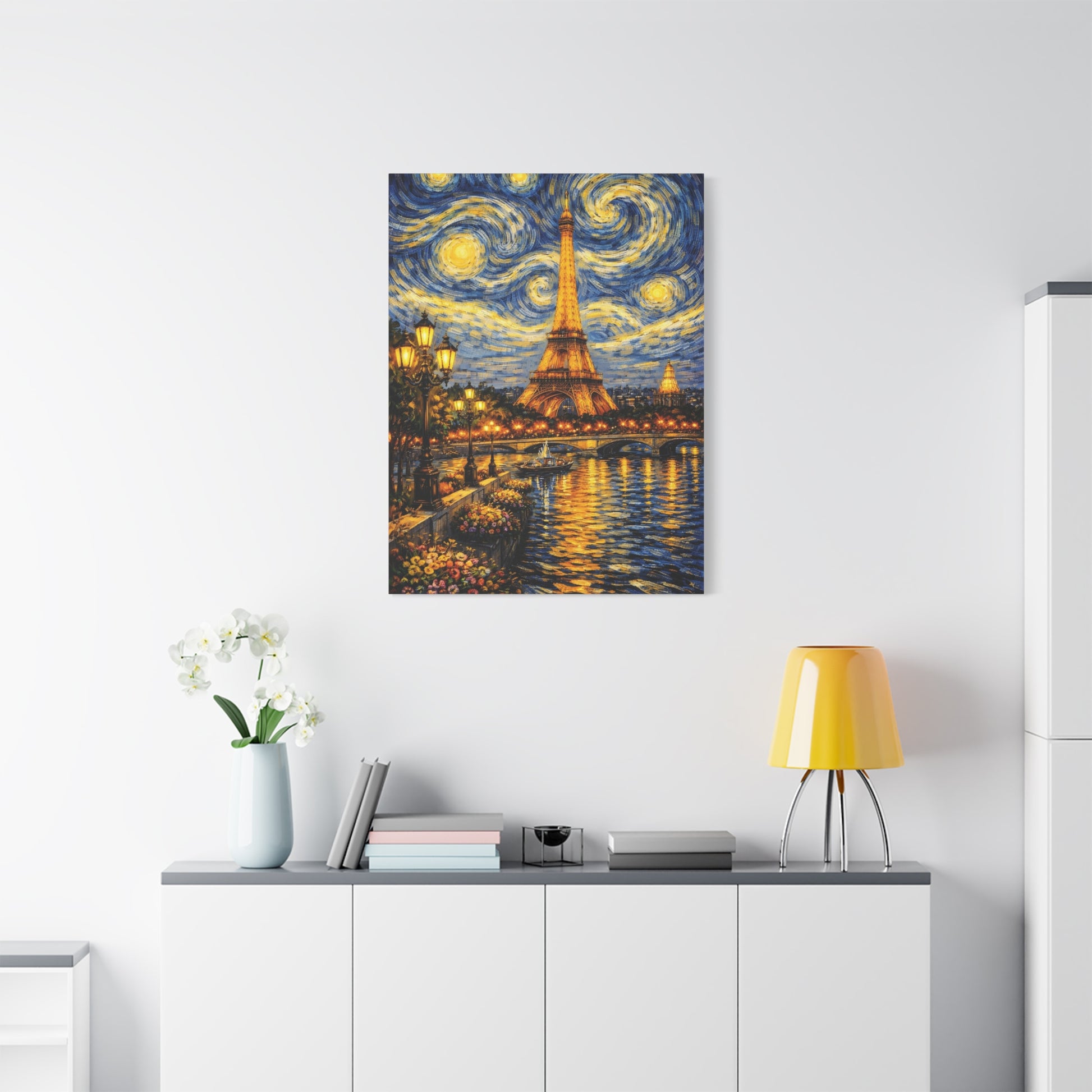 Paris in a Starry Dream – Eiffel Tower Van Gogh Inspired Canvas Print in Van Gogh style canvas art, product image 57 of 64