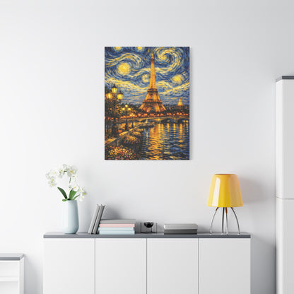 Paris in a Starry Dream – Eiffel Tower Van Gogh Inspired Canvas Print in Van Gogh style canvas art, product image 57 of 64