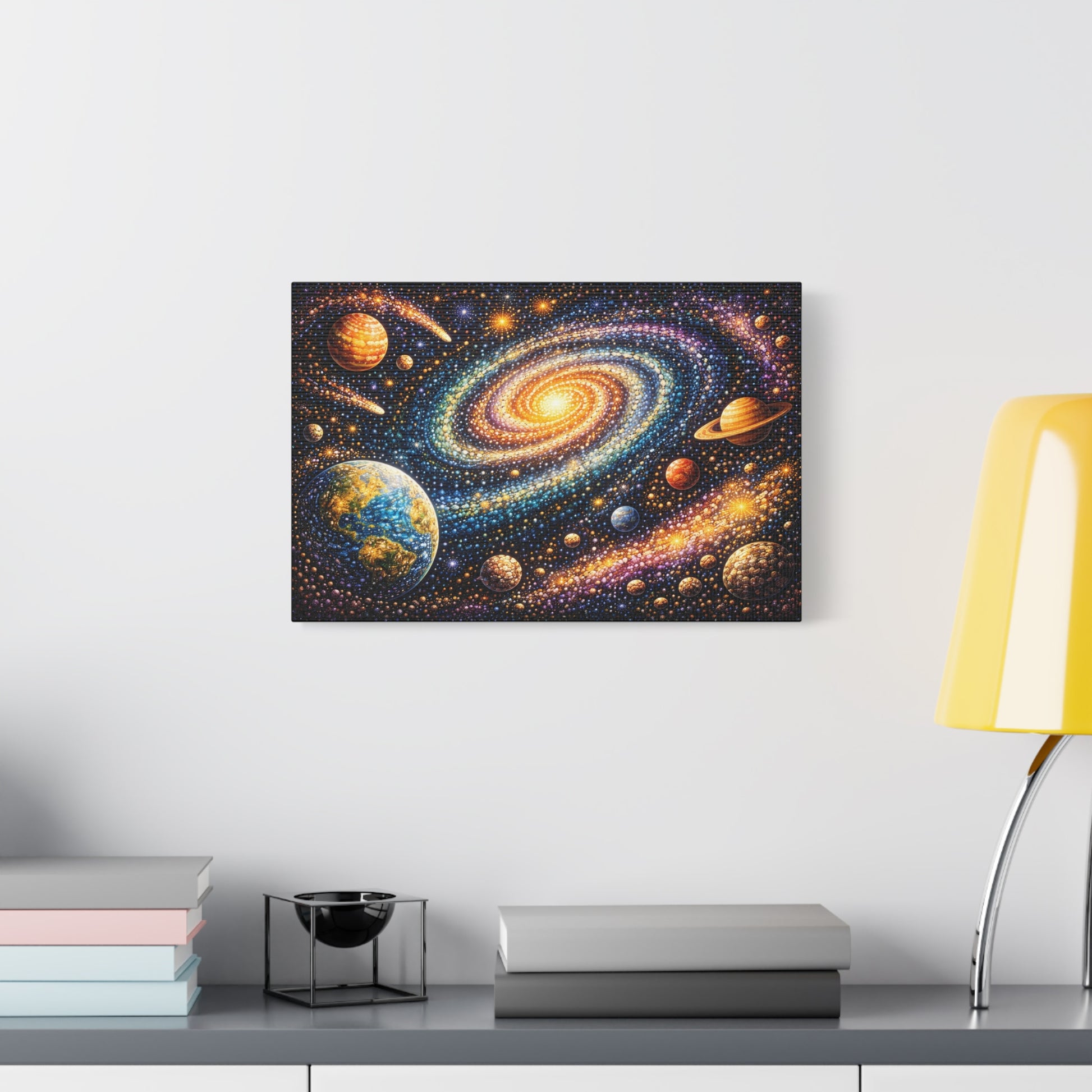 Galaxy Spiral Matte Canvas Wall Art — Colorful Space Planets Decor Canvas image 32