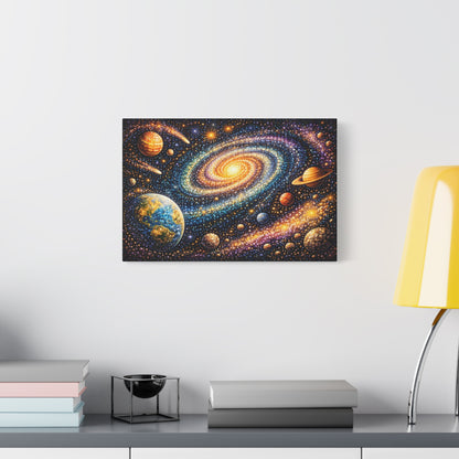 Galaxy Spiral Matte Canvas Wall Art — Colorful Space Planets Decor Canvas image 32
