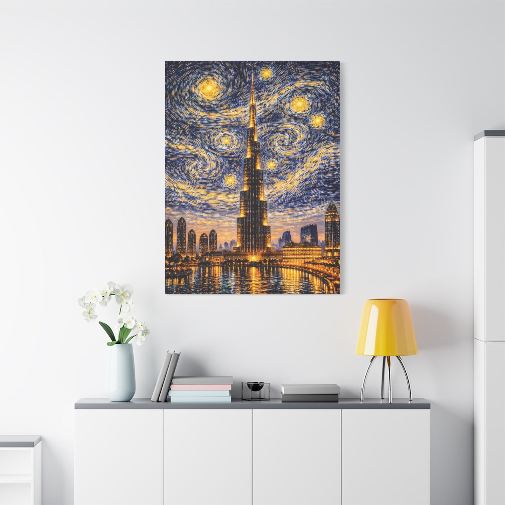 Burj Khalifa Beneath a Starry Sky – Van Gogh Inspired canvas wall art, product image 67 of 68