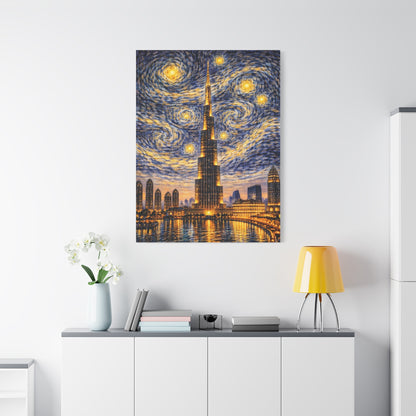 Burj Khalifa Beneath a Starry Sky – Van Gogh Inspired canvas wall art, product image 67 of 68