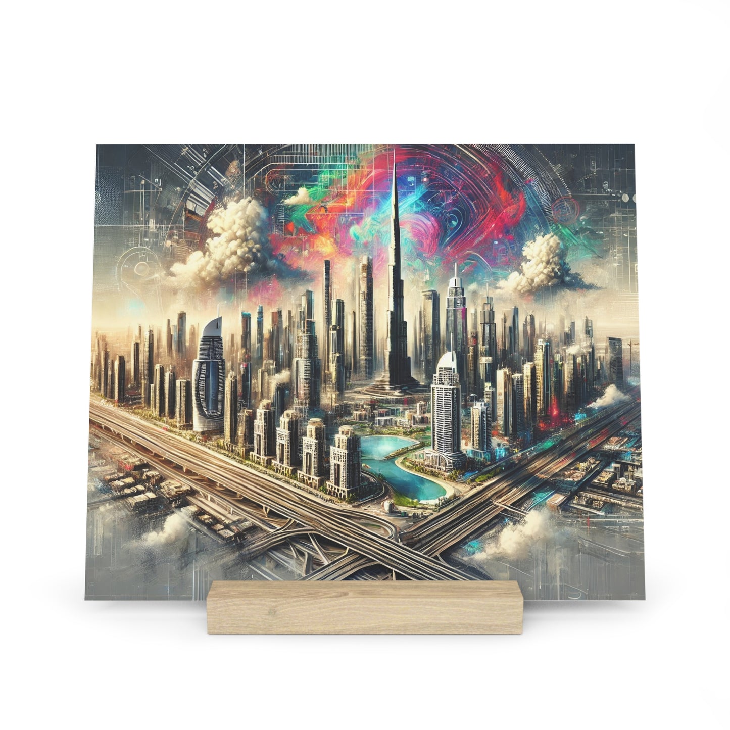 Dubai Dreamscape: Abstract Cityscape Gallery Board – Urban Panorama