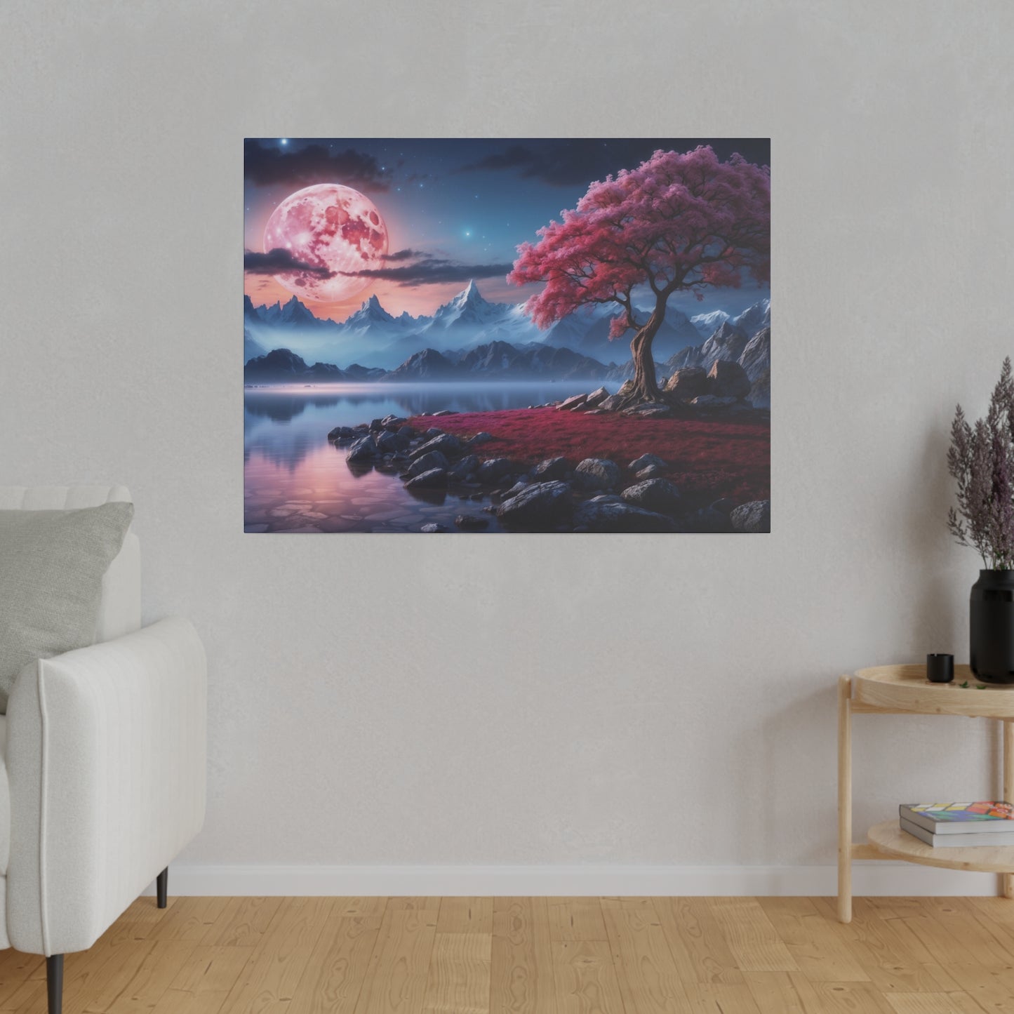 Mystical Moonlit Landscape Canvas Print