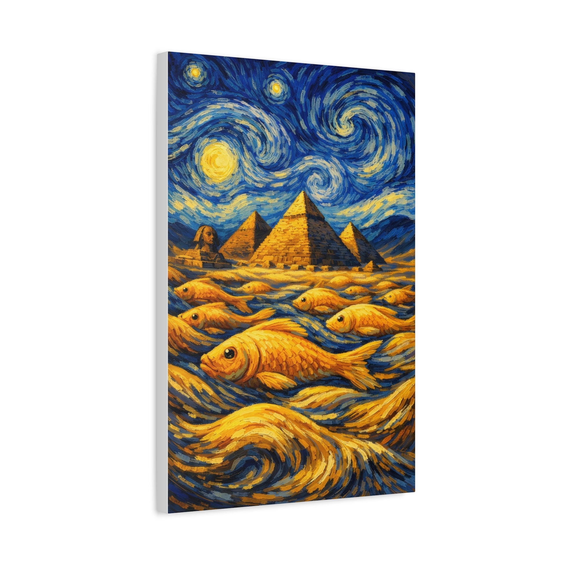 Golden Currents Over Giza – Van Gogh Inspired canvas wall art, product image 32 of 52
