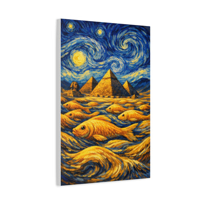 Golden Currents Over Giza – Van Gogh Inspired canvas wall art, product image 32 of 52