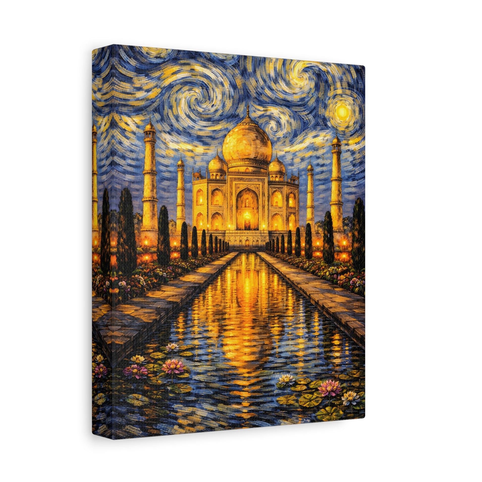 The Taj Mahal in a Starry Dream – Van Gogh Inspired Canvas Print in Van Gogh style canvas art, product image 16 of 60