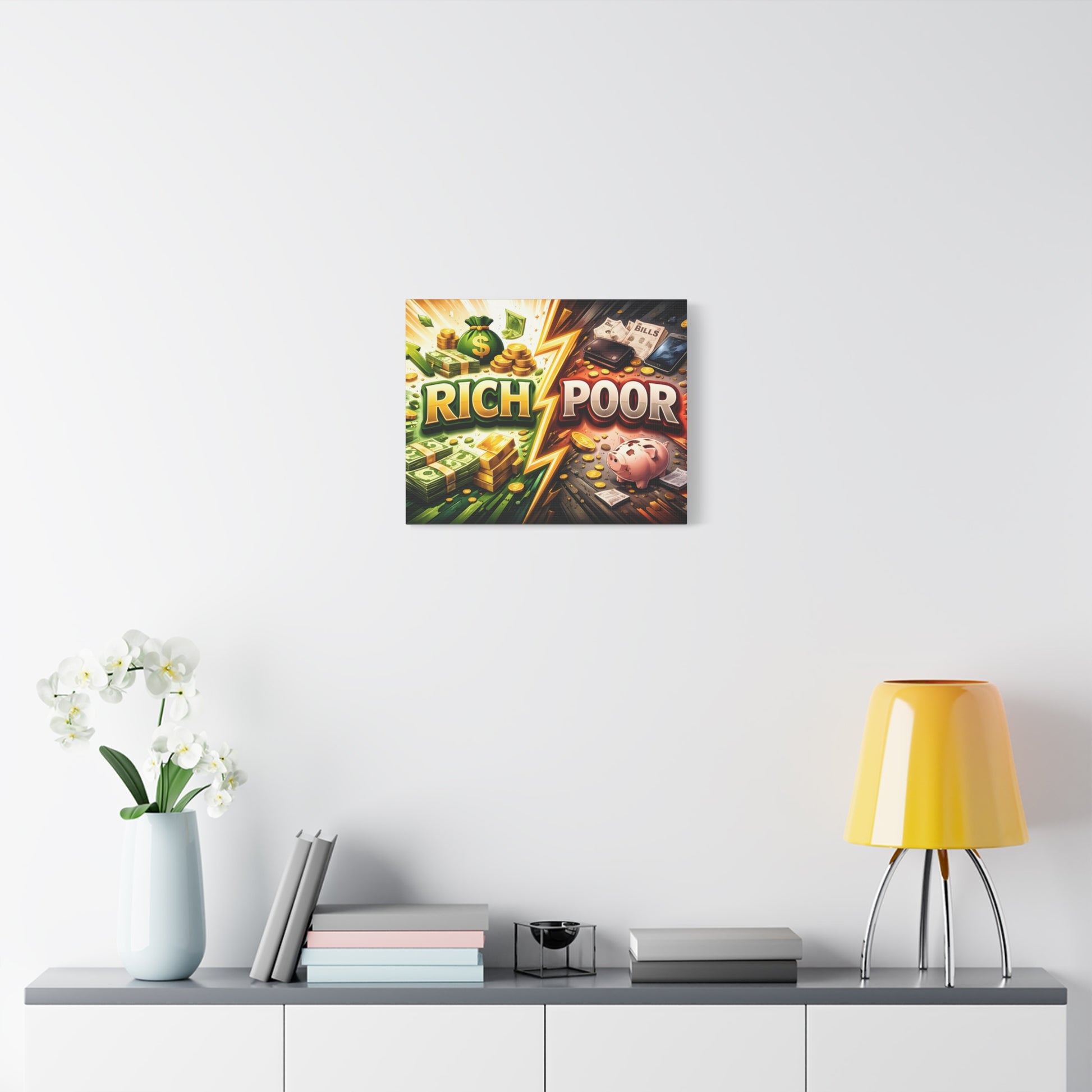 Rich vs Poor Abstract Money Mindset Canvas Canvas image 38