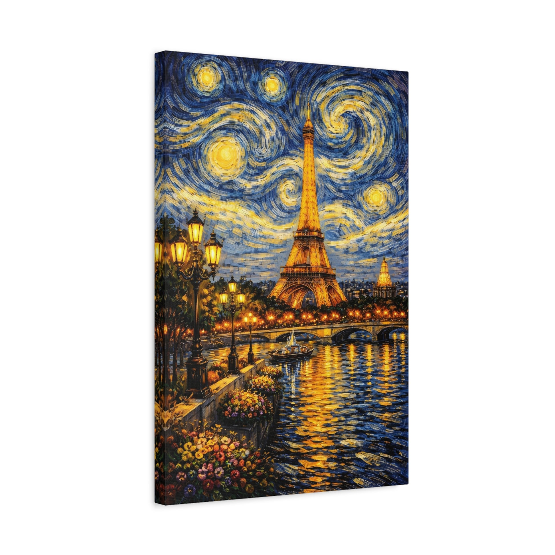 Paris in a Starry Dream – Eiffel Tower Van Gogh Inspired Canvas Print in Van Gogh style canvas art, product image 35 of 64