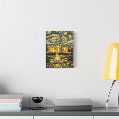 The White House Beneath a Starry Sky – Van Gogh Inspired Canvas Print in Van Gogh style canvas art, product image 22 of 68