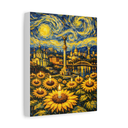 Kyiv Under a Starry Sky – Van Gogh Inspired Canvas Print in Van Gogh style canvas art, product image 13 of 48