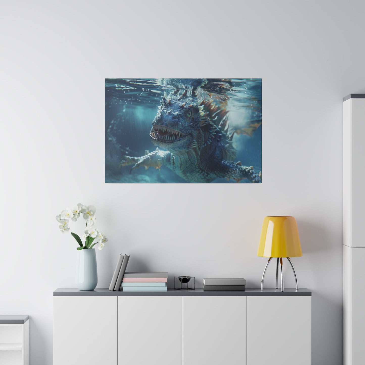 Underwater Dragon Encounter Wall Art