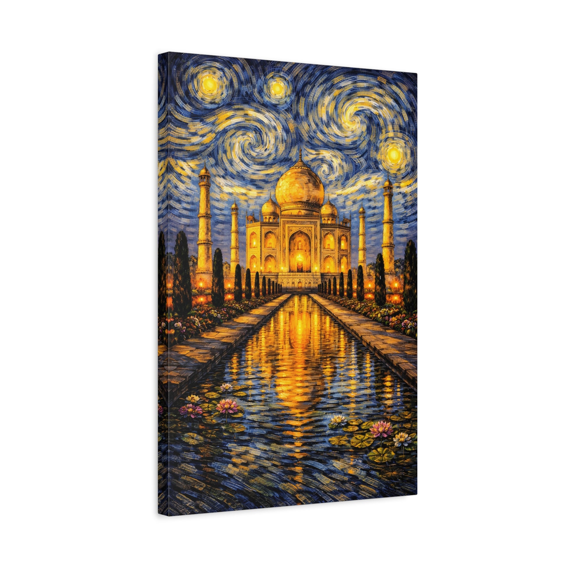 The Taj Mahal in a Starry Dream – Van Gogh Inspired Canvas Print in Van Gogh style canvas art, product image 34 of 60