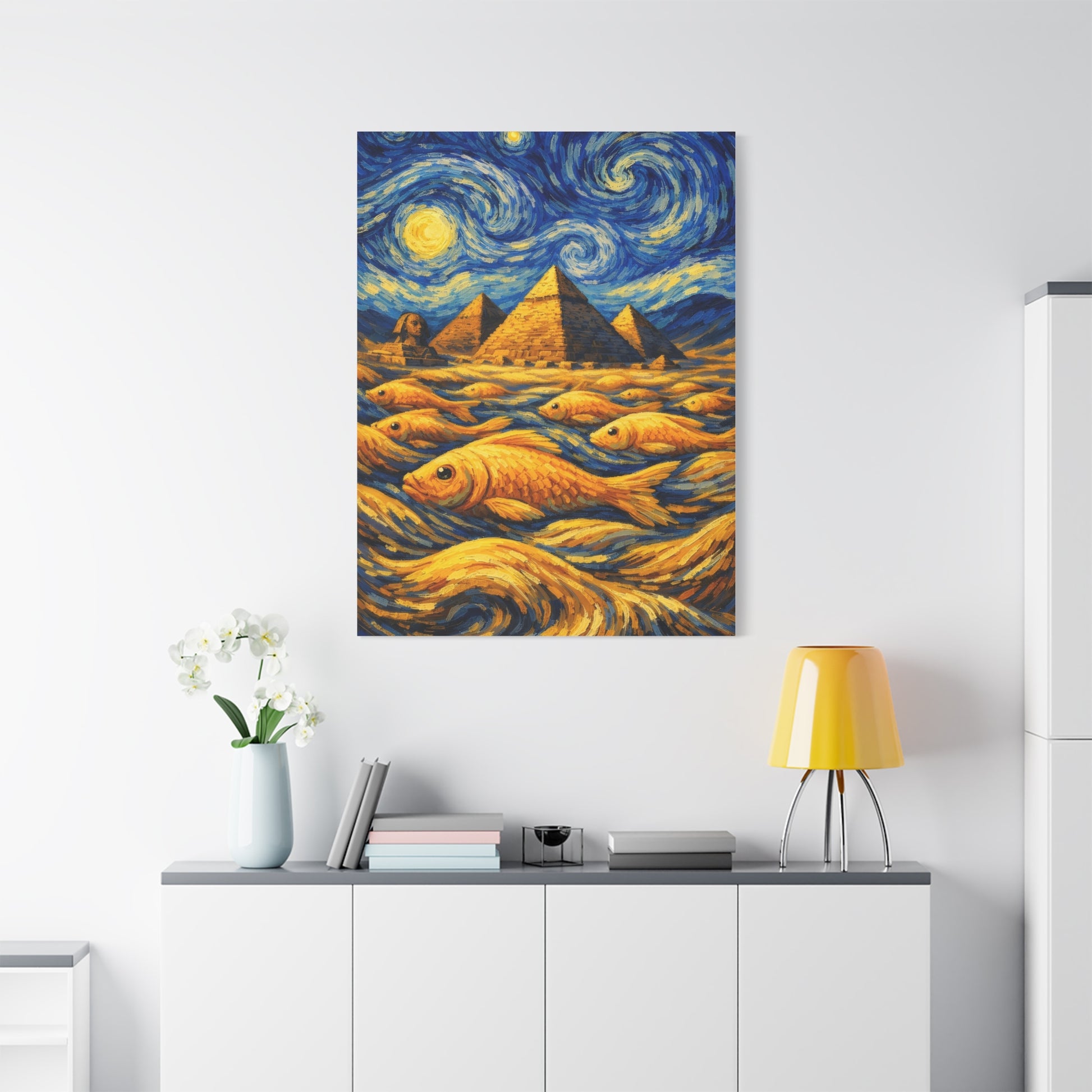 Golden Currents Over Giza – Van Gogh Inspired canvas wall art, product image 51 of 52