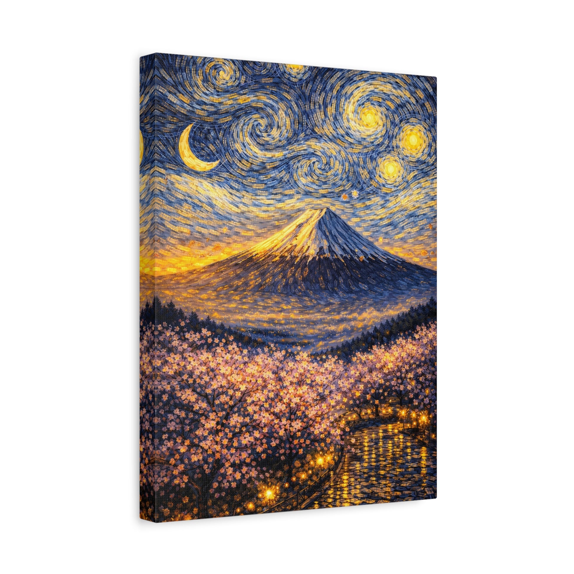 Mount Fuji Under a Starry Sky – Van Gogh Inspired canvas wall art, product image 26 of 64