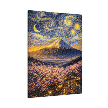 Mount Fuji Under a Starry Sky – Van Gogh Inspired canvas wall art, product image 50 of 64