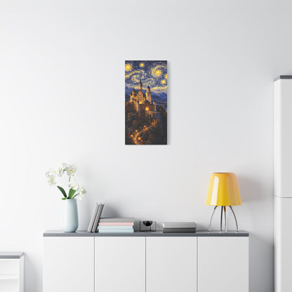 Neuschwanstein Castle Under a Starry Sky – Van Gogh Inspired canvas wall art, product image 31 of 56