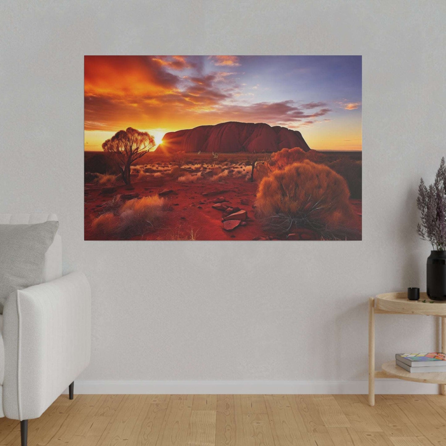 Desert Majesty: Uluru Sunset Canvas Print