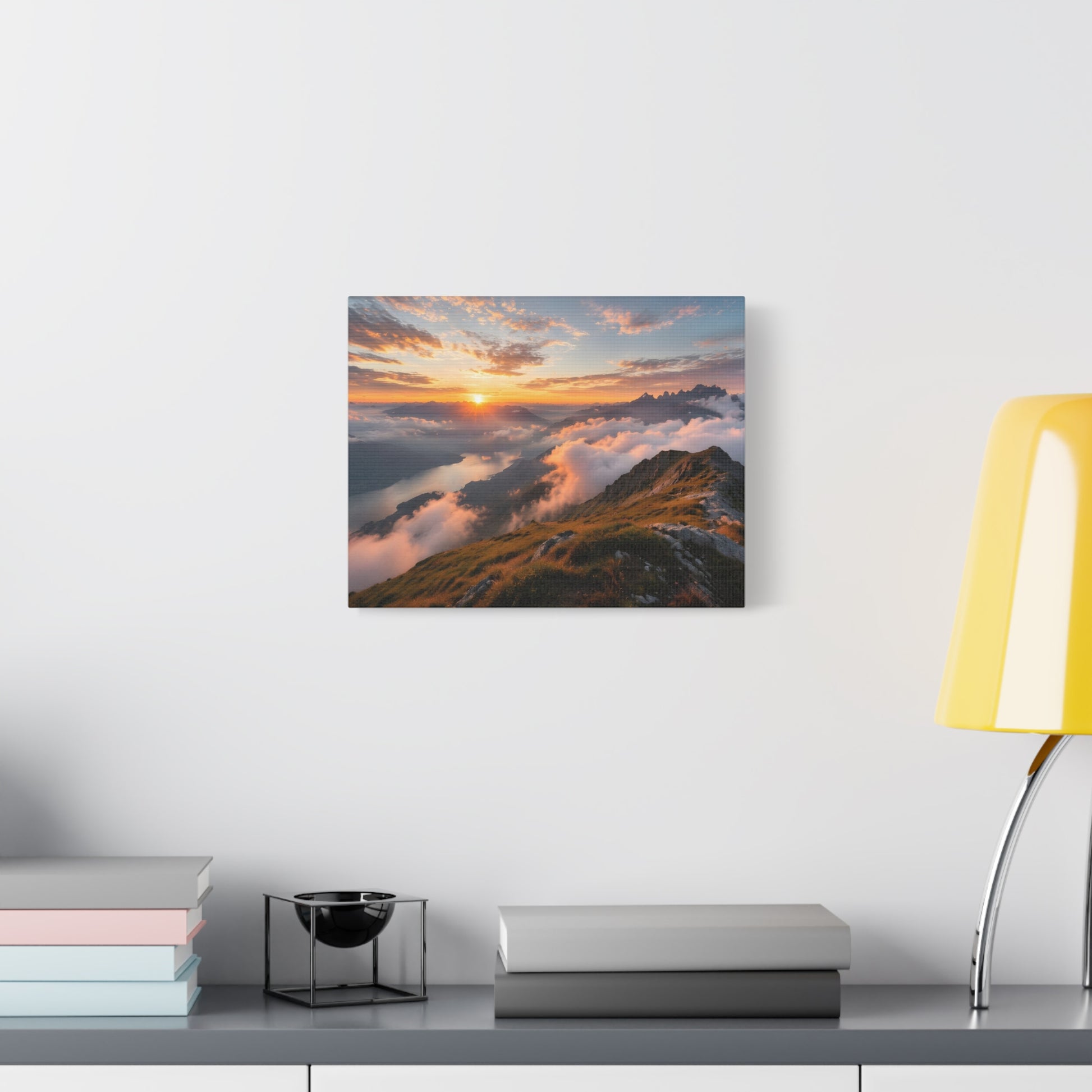 Golden Summit Above the Clouds Canvas Canvas image 28