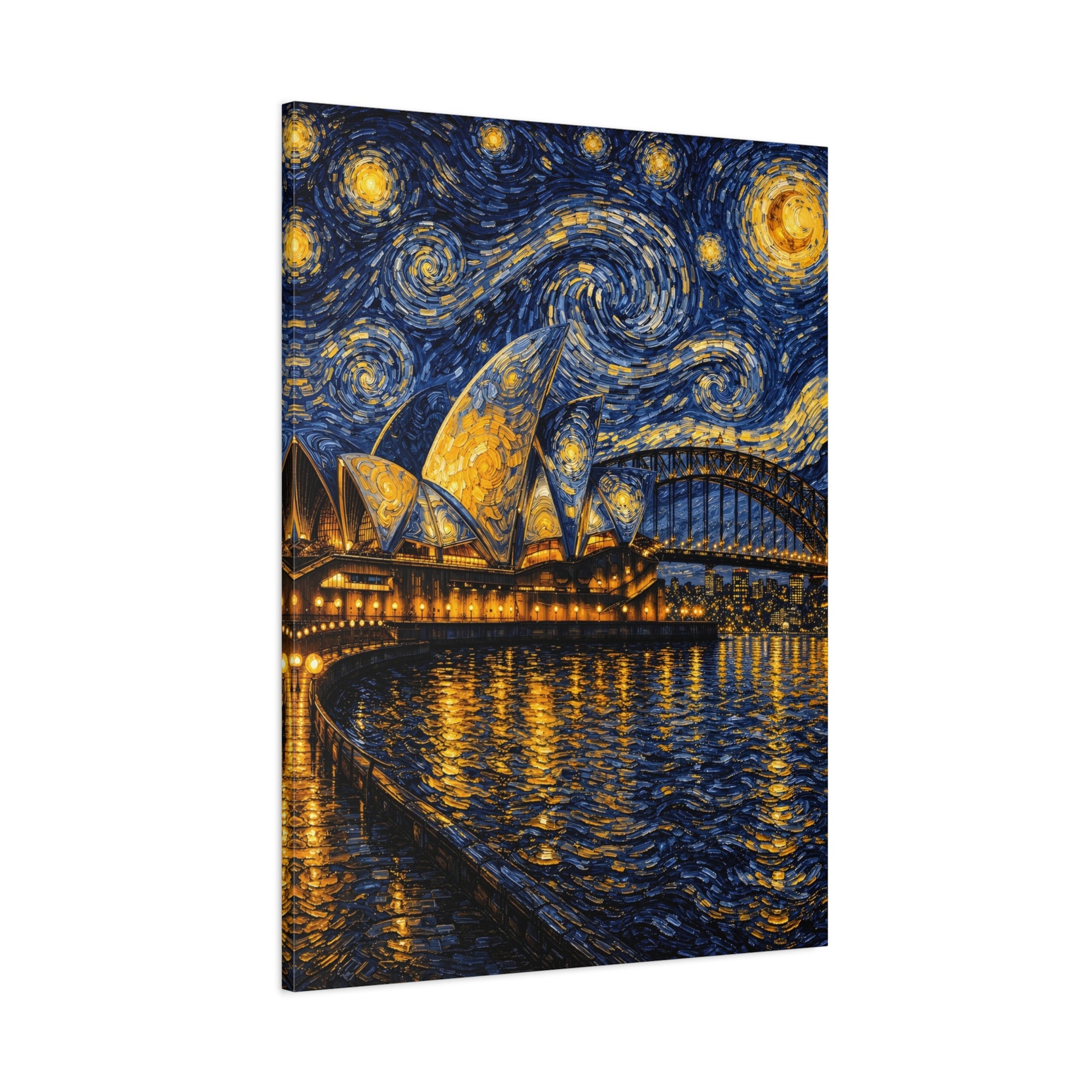Sydney Opera House in a Starry Dream – Van Gogh Inspired Canvas Print in Van Gogh style canvas art, product image 52 of 60