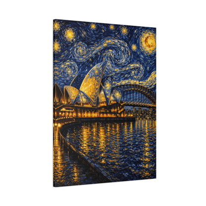 Sydney Opera House in a Starry Dream – Van Gogh Inspired Canvas Print in Van Gogh style canvas art, product image 52 of 60
