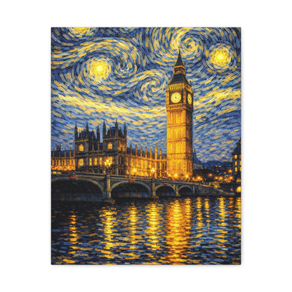 Big Ben Beneath a Starry Sky – Van Gogh Inspired Canvas Print in Van Gogh style canvas art, product image 6 of 64