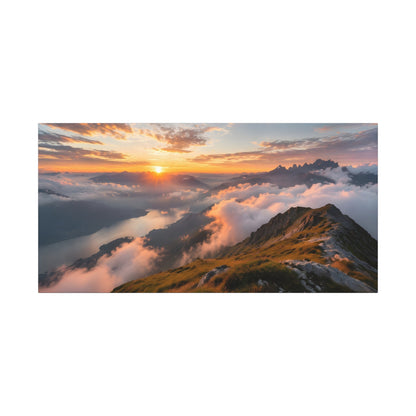 Golden Summit Above the Clouds Canvas Canvas image 11