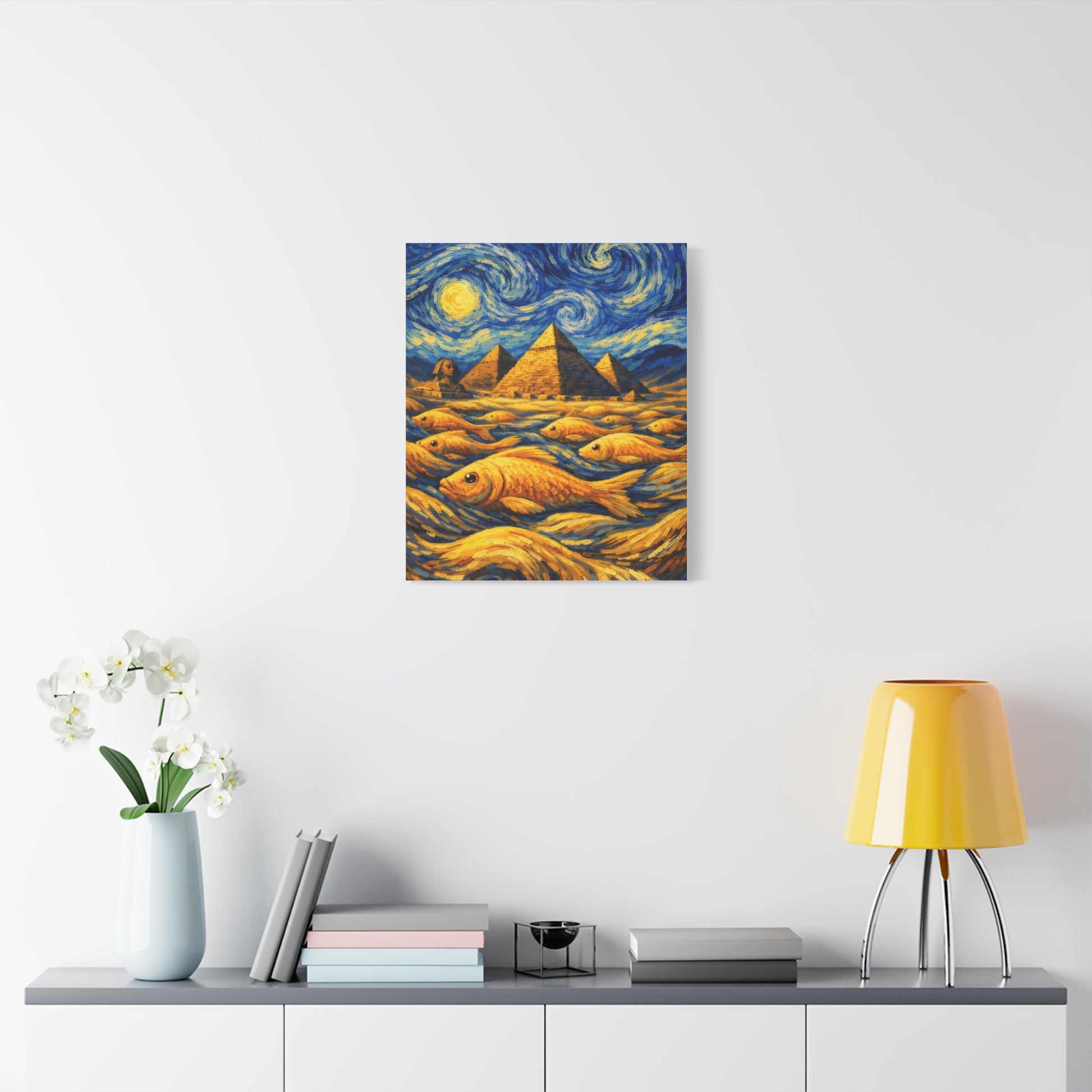 Golden Currents Over Giza – Van Gogh Inspired canvas wall art, product image 39 of 52
