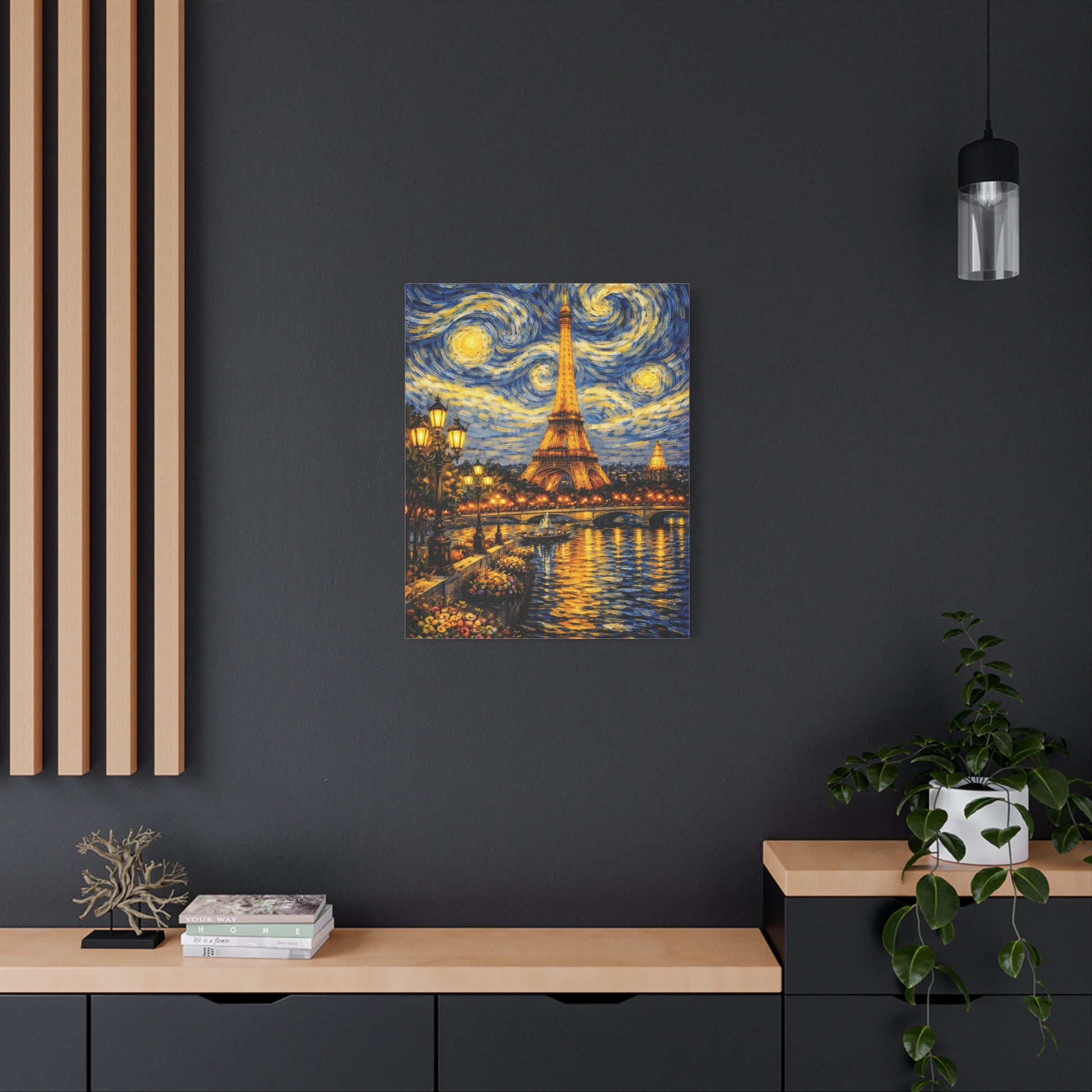 Paris in a Starry Dream – Eiffel Tower Van Gogh Inspired Canvas Print in Van Gogh style canvas art, product image 49 of 64