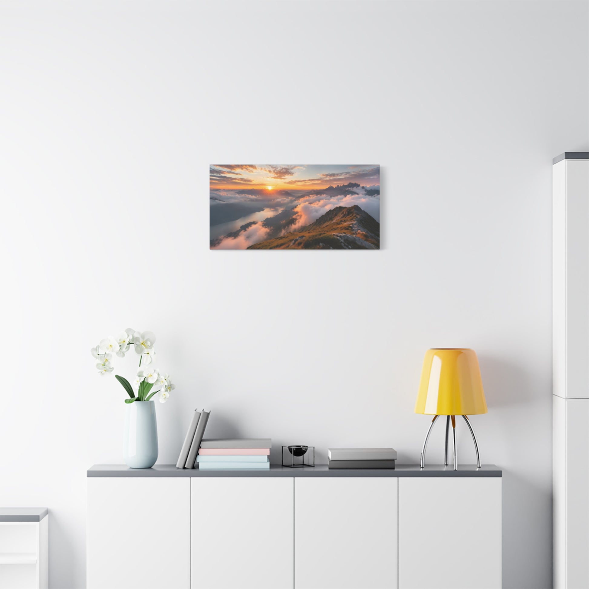 Golden Summit Above the Clouds Canvas Canvas image 52
