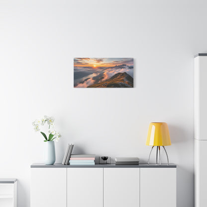 Golden Summit Above the Clouds Canvas Canvas image 52