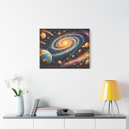 Galaxy Spiral Matte Canvas Wall Art — Colorful Space Planets Decor Canvas image 53