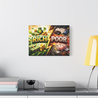 Rich vs Poor Abstract Money Mindset Canvas Canvas image 29