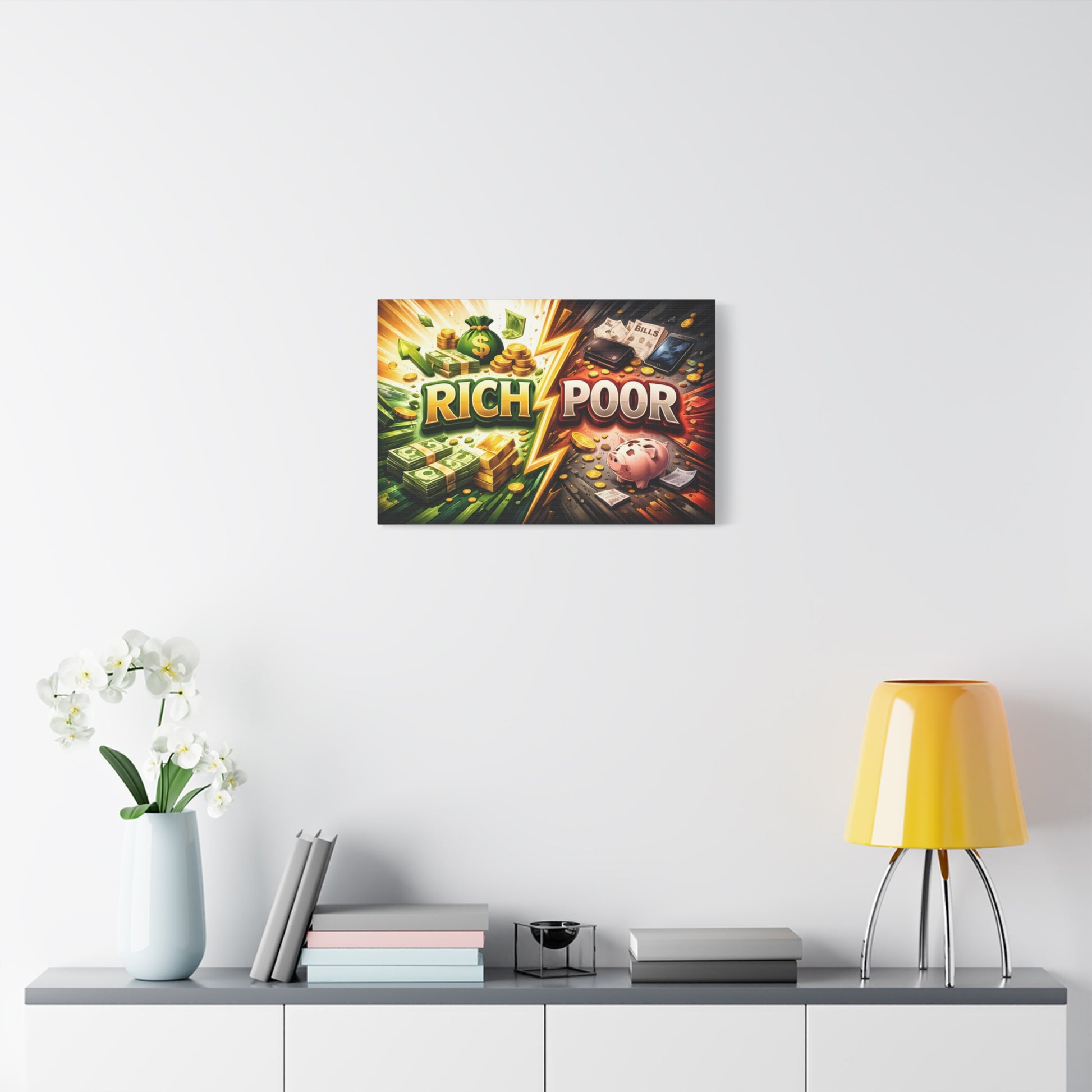 Rich vs Poor Abstract Money Mindset Canvas Canvas image 41