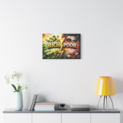 Rich vs Poor Abstract Money Mindset Canvas Canvas image 41