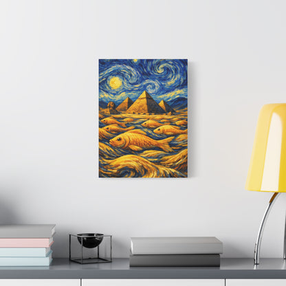 Golden Currents Over Giza – Van Gogh Inspired canvas wall art, product image 24 of 52