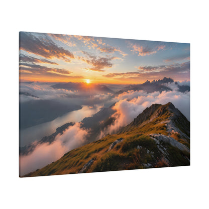 Golden Summit Above the Clouds Canvas Canvas image 78