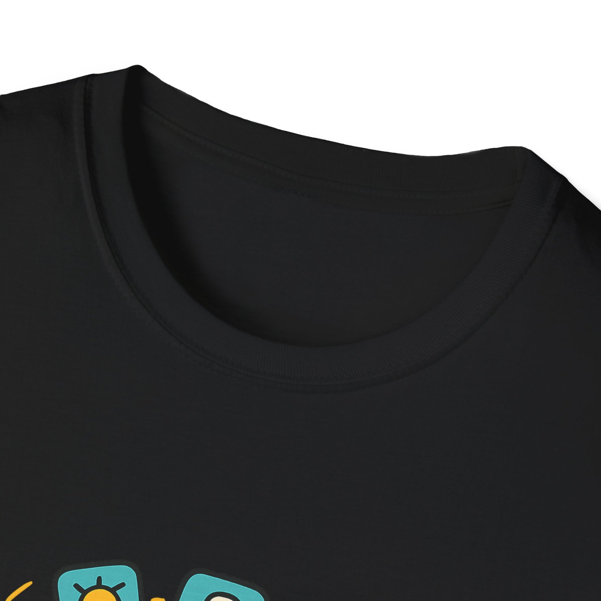 Product detail image showing the Weather App Overthinker print placement on the tee