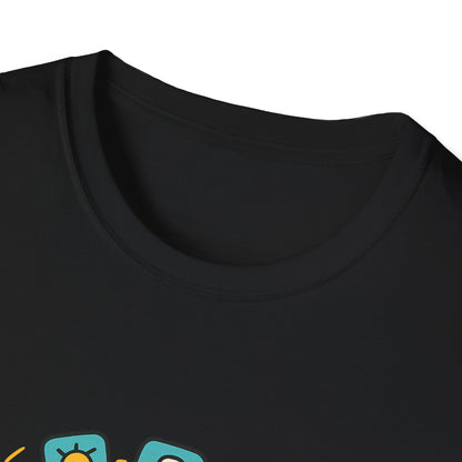 Product detail image showing the Weather App Overthinker print placement on the tee