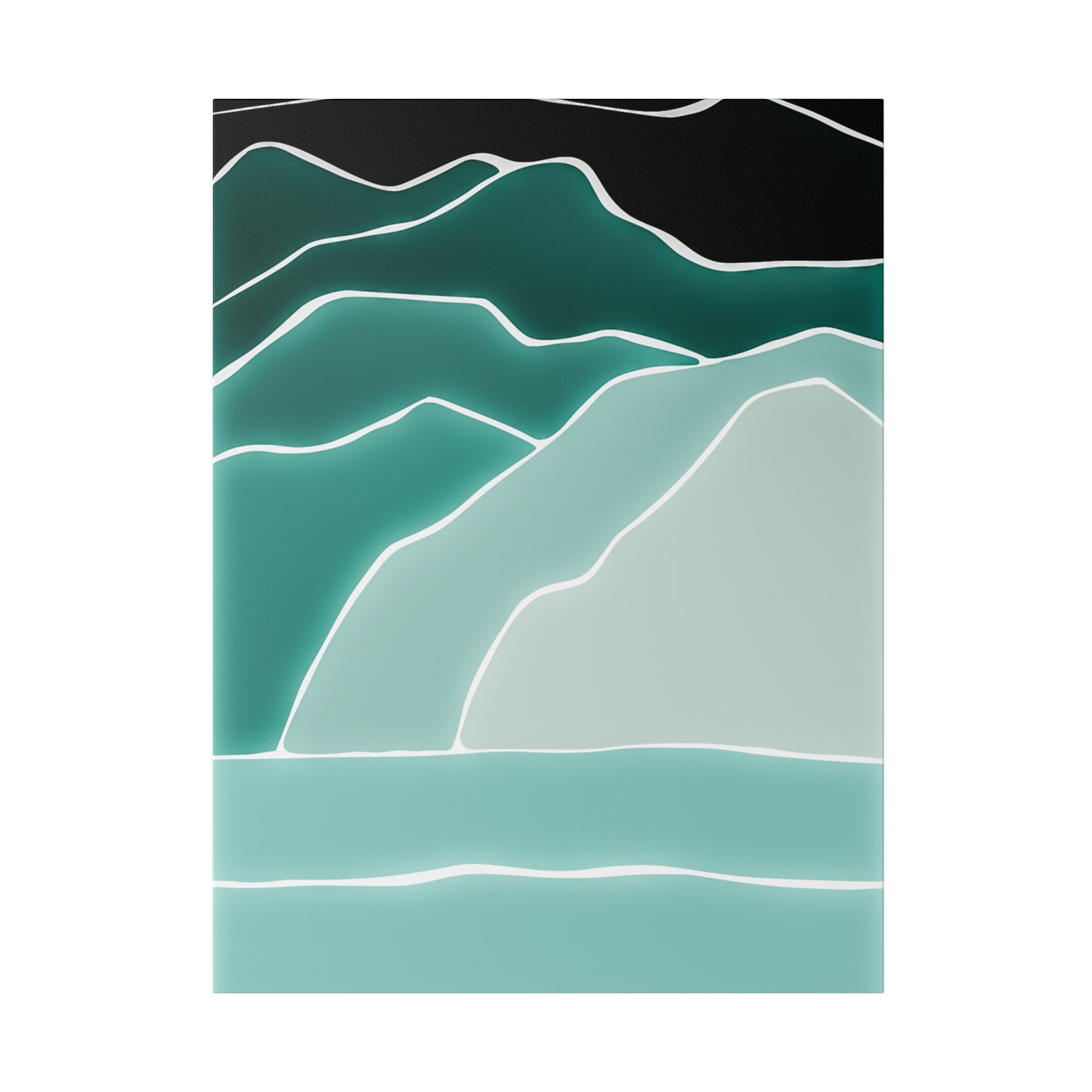 Modern Abstract Mountain Landscape Canvas - Stylish Home Decor Wall Art