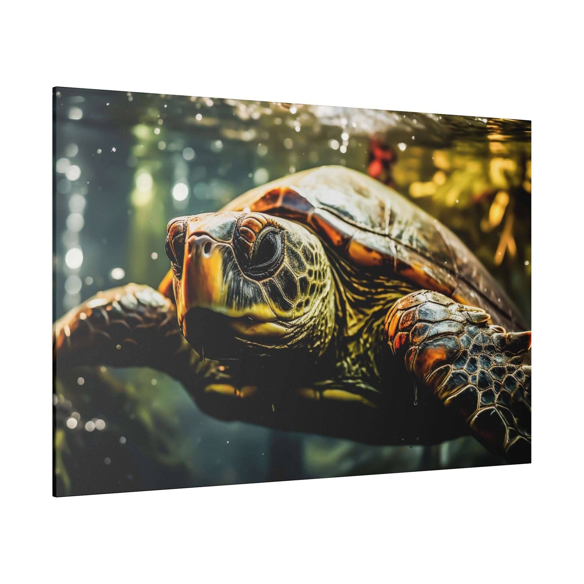 Serene Marine: Sea Turtle Canvas Print - Nature's Underwater Grace