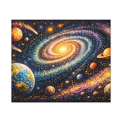Galaxy Spiral Matte Canvas Wall Art — Colorful Space Planets Decor Canvas image 10