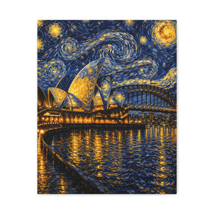 Sydney Opera House in a Starry Dream – Van Gogh Inspired Canvas Print in Van Gogh style canvas art, product image 6 of 60