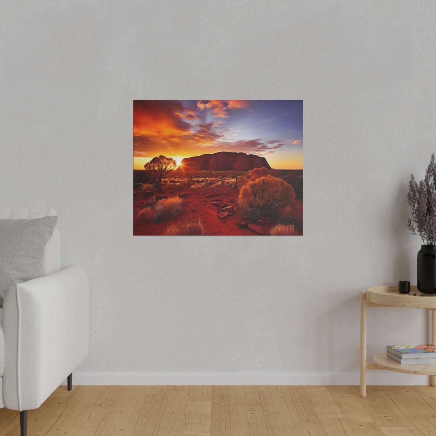 Desert Majesty: Uluru Sunset Canvas Print