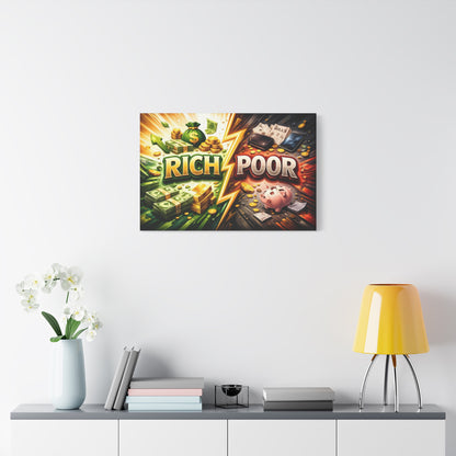 Rich vs Poor Abstract Money Mindset Canvas Canvas image 50