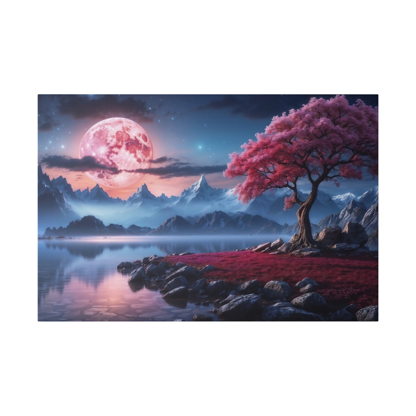 Mystical Moonlit Landscape Canvas Print