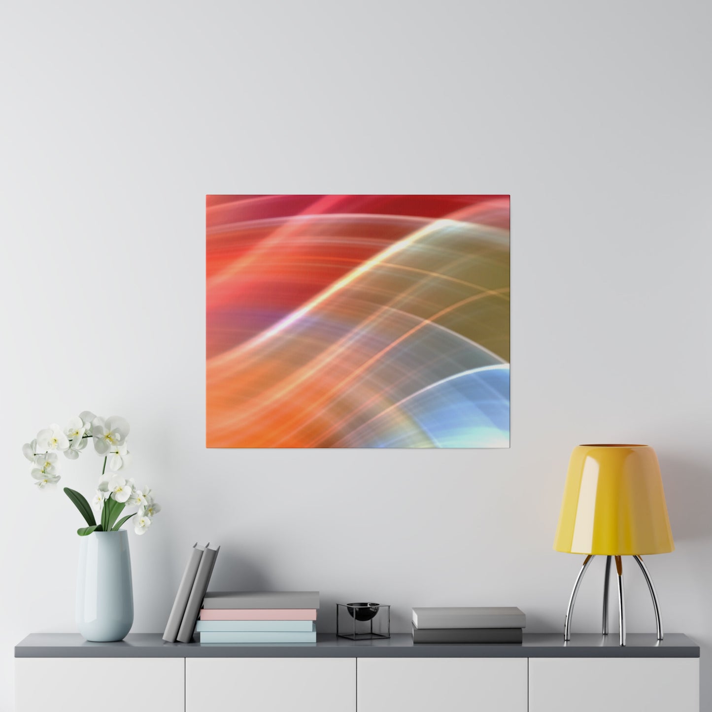 Radiant Waves Abstract Art Canvas Wall Art