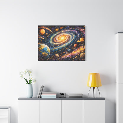 Galaxy Spiral Matte Canvas Wall Art — Colorful Space Planets Decor Canvas image 62